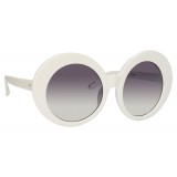 Linda Farrow - 468 C15 Round Sunglasses - White - Linda Farrow Eyewear