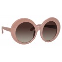 Linda Farrow - Occhiali da Sole Rotondi 468 C16 - Cameo Rosa - Linda Farrow Eyewear