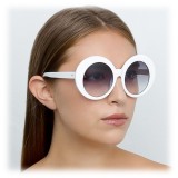 Linda Farrow - 468 C15 Round Sunglasses - White - Linda Farrow Eyewear