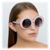 Linda Farrow - Occhiali da Sole Rotondi 468 C16 - Cameo Rosa - Linda Farrow Eyewear