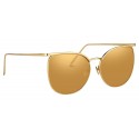 Linda Farrow - 509 C1 Browline Sunglasses - Yellow Gold - Linda Farrow Eyewear - Gigi Hagid - Elle Macpherson - Official