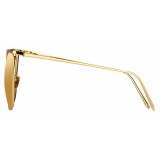 Linda Farrow - 509 C1 Browline Sunglasses - Yellow Gold - Linda Farrow Eyewear - Gigi Hagid - Elle Macpherson - Official