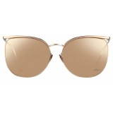 Linda Farrow - 509 C3 Browline Sunglasses - Rose Gold - Linda Farrow Eyewear - Gigi Hagid - Elle Macpherson - Official