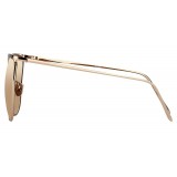 Linda Farrow - 509 C3 Browline Sunglasses - Rose Gold - Linda Farrow Eyewear - Gigi Hagid - Elle Macpherson - Official