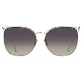 Linda Farrow - 509 C5 Browline Sunglasses - White Gold - Linda Farrow Eyewear - Gigi Hagid - Elle Macpherson - Official