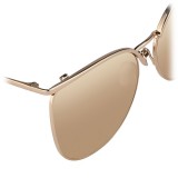 Linda Farrow - 509 C3 Browline Sunglasses - Rose Gold - Linda Farrow Eyewear - Gigi Hagid - Elle Macpherson - Official