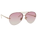 Linda Farrow - 574 C11 Aviator Sunglasses - Light Gold - Linda Farrow Eyewear