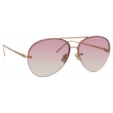 Linda Farrow - 574 C11 Aviator Sunglasses - Light Gold - Linda Farrow Eyewear