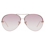 Linda Farrow - 574 C11 Aviator Sunglasses - Light Gold - Linda Farrow Eyewear