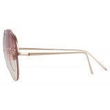 Linda Farrow - 574 C11 Aviator Sunglasses - Light Gold - Linda Farrow Eyewear