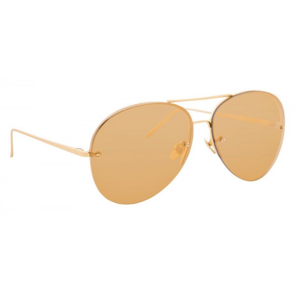 Linda Farrow - Occhiali da Sole Aviator 574 C1 - Oro - Linda Farrow Eyewear