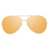 Linda Farrow - 574 C1 Aviator Sunglasses - Gold - Linda Farrow Eyewear