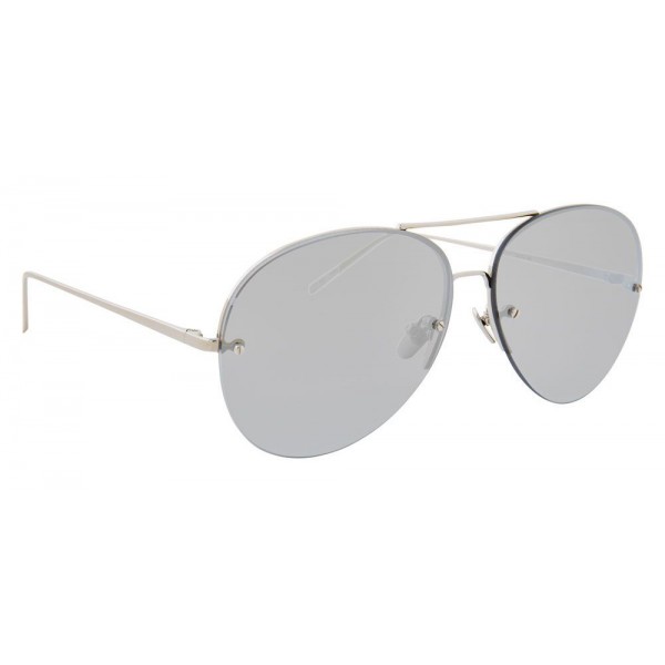 Linda Farrow - 574 C2 Aviator Sunglasses - White Gold - Linda Farrow Eyewear