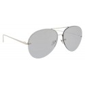 Linda Farrow - 574 C2 Aviator Sunglasses - White Gold - Linda Farrow Eyewear