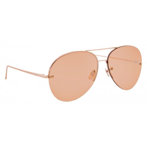 Linda Farrow - 574 C3 Aviator Sunglasses - Rose Gold - Linda Farrow Eyewear