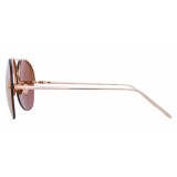 Linda Farrow - 574 C3 Aviator Sunglasses - Rose Gold - Linda Farrow Eyewear