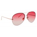 Linda Farrow - Occhiali da Sole Aviator 574 C7 - Oro Rosa - Linda Farrow Eyewear