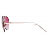 Linda Farrow - 574 C7 Aviator Sunglasses - Rose Gold - Linda Farrow Eyewear