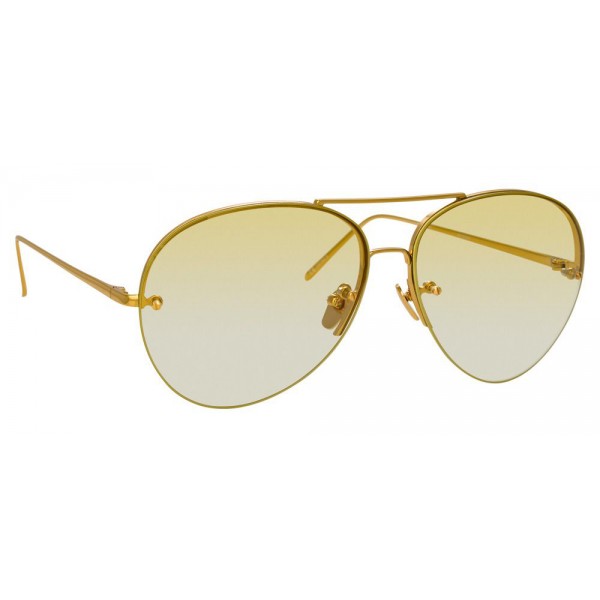 Linda Farrow - 574 C9 Aviator Sunglasses - Yellow Gold - Linda Farrow Eyewear