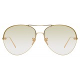 Linda Farrow - 574 C9 Aviator Sunglasses - Yellow Gold - Linda Farrow Eyewear