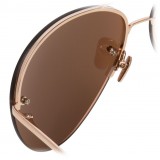 Linda Farrow - 574 C3 Aviator Sunglasses - Rose Gold - Linda Farrow Eyewear