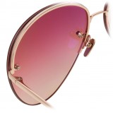 Linda Farrow - 574 C7 Aviator Sunglasses - Rose Gold - Linda Farrow Eyewear