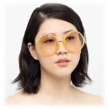 Linda Farrow - Occhiali da Sole Rotondi 457 C33 - Oro Giallo - Linda Farrow Eyewear