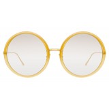 Linda Farrow - Occhiali da Sole Rotondi 457 C33 - Oro Giallo - Linda Farrow Eyewear