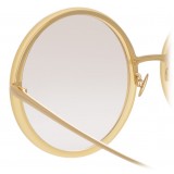 Linda Farrow - 457 C33 Round Sunglasses - Yellow Gold - Linda Farrow Eyewear