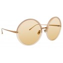 Linda Farrow - 457 C18 Round Sunglasses - Milky Peach - Linda Farrow Eyewear