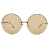 Linda Farrow - 457 C18 Round Sunglasses - Milky Peach - Linda Farrow Eyewear
