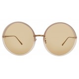 Linda Farrow - Occhiali da Sole Rotondi 457 C18 - Latte Pesca - Linda Farrow Eyewear