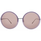 Linda Farrow - 457 C20 Round Sunglasses - Milky Purple - Linda Farrow Eyewear