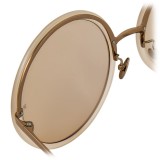 Linda Farrow - 457 C18 Round Sunglasses - Milky Peach - Linda Farrow Eyewear