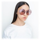 Linda Farrow - 457 C20 Round Sunglasses - Milky Purple - Linda Farrow Eyewear