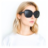 Linda Farrow - 600 C1 Oversized Sunglasses - Black - Linda Farrow Eyewear