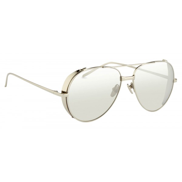 Linda Farrow - 426 C2 Aviator Sunglasses - White Gold - Linda Farrow Eyewear