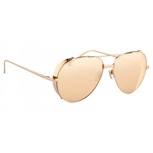 Linda Farrow - Occhiali da Sole Aviator 426 C3 - Oro Rosa - Linda Farrow Eyewear