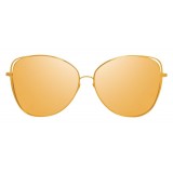 Linda Farrow - 566 C1 Cat Eye Sunglasses - Gold - Linda Farrow Eyewear