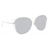 Linda Farrow - 566 C2 Cat Eye Sunglasses - White Gold - Linda Farrow Eyewear