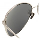 Linda Farrow - 566 C2 Cat Eye Sunglasses - White Gold - Linda Farrow Eyewear