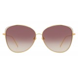 Linda Farrow - 566 C5 Cat Eye Sunglasses - Gold - Linda Farrow Eyewear