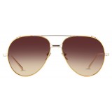 Linda Farrow - 426 C6 Aviator Sunglasses - Yellow Gold - Linda Farrow Eyewear