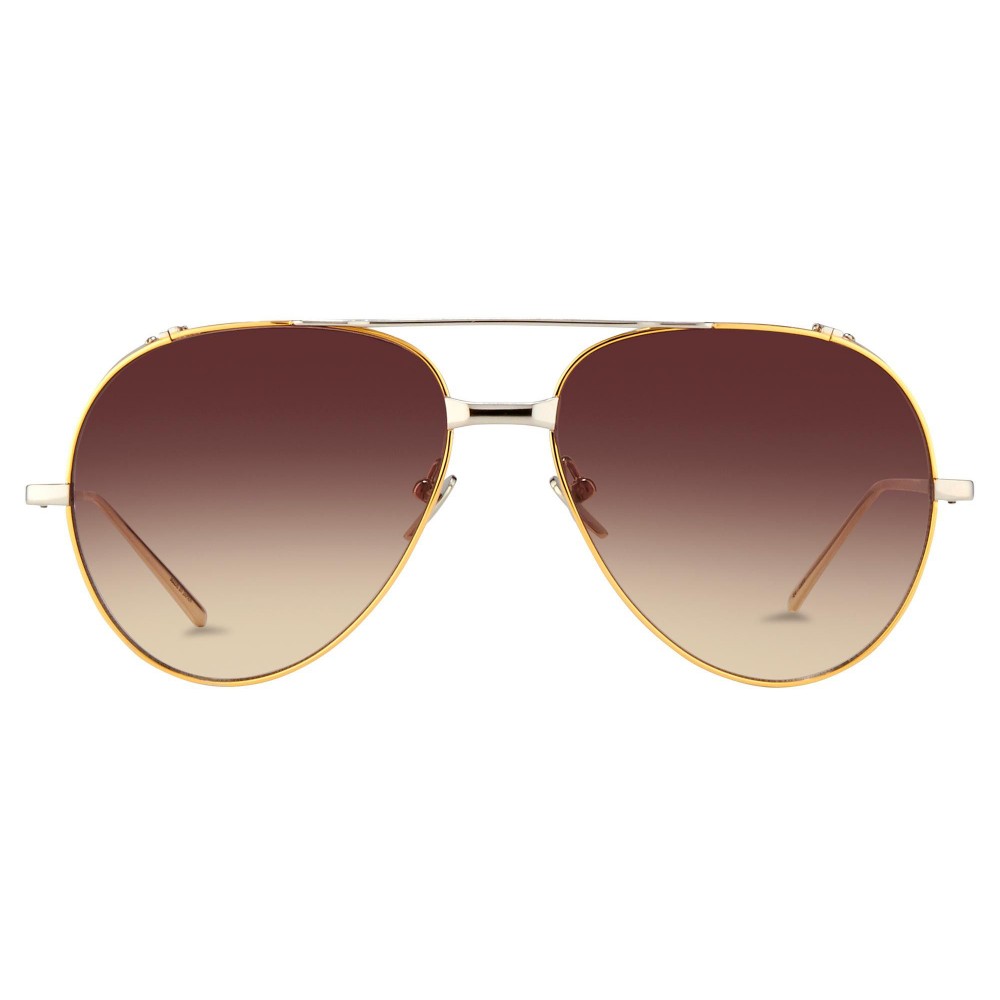 Linda Farrow - 426 C6 Aviator Sunglasses - Yellow Gold - Linda Farrow ...