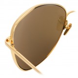 Linda Farrow - 566 C1 Cat Eye Sunglasses - Gold - Linda Farrow Eyewear