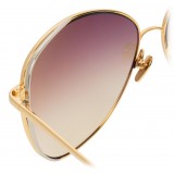 Linda Farrow - 566 C5 Cat Eye Sunglasses - Gold - Linda Farrow Eyewear