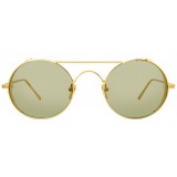 Linda Farrow - 427 C11 Oval Sunglasses - Yellow Gold - Linda Farrow Eyewear