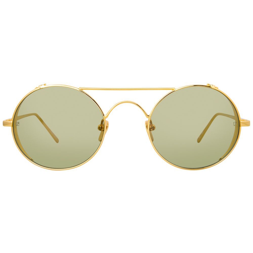 Torino Aviator Sunglasses in Yellow Gold by LINDA FARROW – LINDA