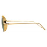 Linda Farrow - 427 C11 Oval Sunglasses - Yellow Gold - Linda Farrow Eyewear