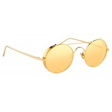 Linda Farrow - 427 C1 Oval Sunglasses - Yellow Gold - Linda Farrow Eyewear - Gigi Hagid - Elle Macpherson - Official